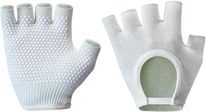 Non-Slip Fingerless Yoga Gloves – Ideal for Pilates, Barre, Air Yoga, and Fitness Workouts – Breathable Fabric with Enhanced Grip for Stability