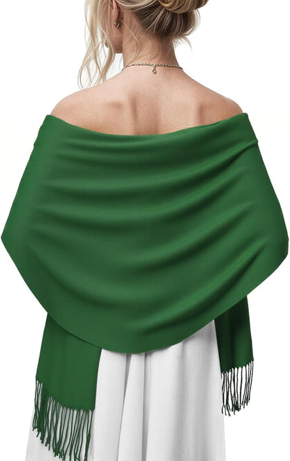 Women's Scarf Pashmina Shawls and Wraps for Evening Dress Wedding Bridal Bridesmaid Winter Warm Long Large Scarves - Colors B