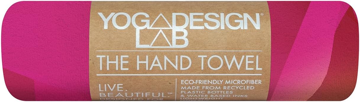 yogadesignlab | The Hand Towel | Premium Non Slip Hand Towel | Designed in Bali | Colorful Eco Printed + Quick Dry + Soft | Hot Yoga, Bikram, Ashtanga, Sport, Barre, Travel (Pearl)