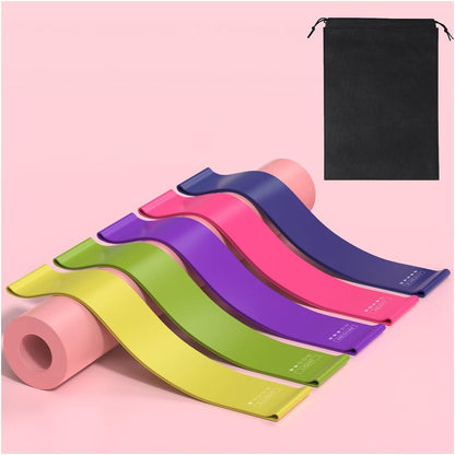 Resistance Bands for Working Out, Elastic Exercice Loop Bands for Physical Therapy, Yoga Starter Set of Stretch Bands for Booty Legs, Pilates Flexbands