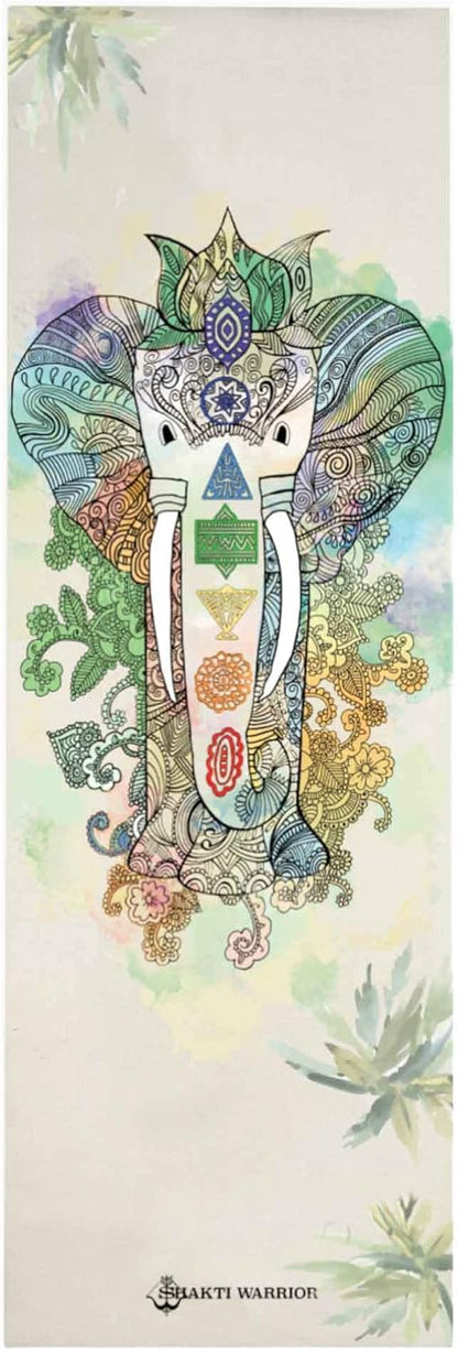 Shakti Warrior TPE Yoga Mat - Artist Designed, Premium eco friendly mats, Non Slip, Non toxic, Great For Regular & Hot Yoga, Pilates and Workouts (72 inch x 24 inch x 6mm thick)