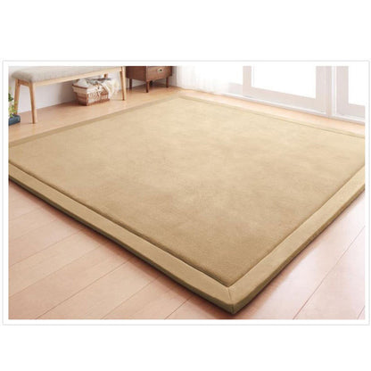 Loartee Coral Velvet Crawling Rugs & Play Mat (6'7"x9'2", Light Green) for Toddler Children & Yoga Exercise