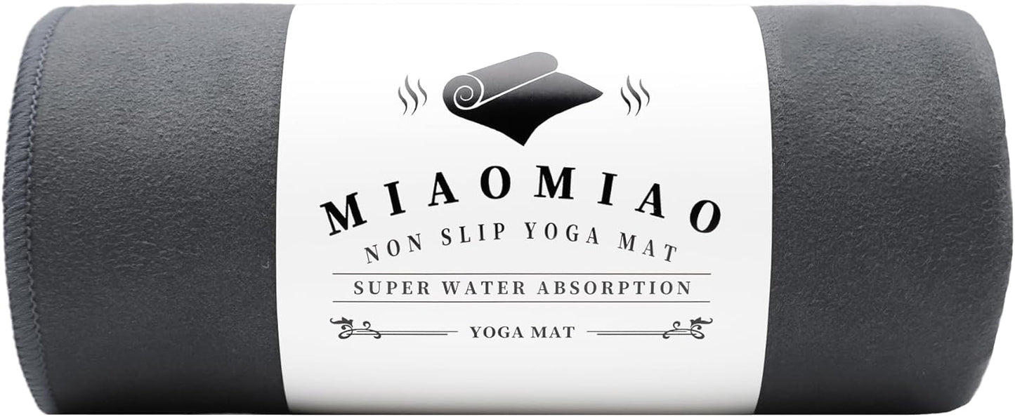 MIAOMIAO Non-Slip Hot Yoga Towel Set,Super Absorbent Microfiber in, 24.5" x 72" - Anti-Slip, Injury Free Design for Pilates, Yoga Mats, Exercise, and Fitness Gear