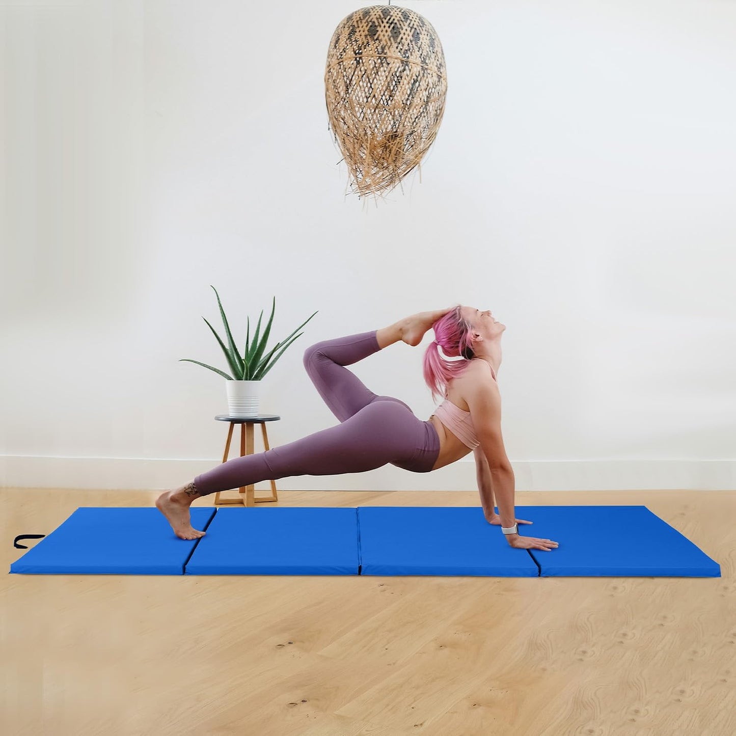 Gymnastics Mats Foldable Tumbling Mats Portable Gymnastics Exercise Mat Thick Gymnastics Tumbling Mats Pad Home Exercise Panel Mat With Carrying Handles