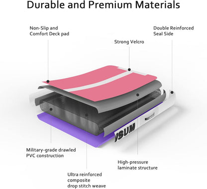 AWSUM Inflatable Gymnastics Mat 10ft/13ft/16ft/20ft/23ft Training mat 4/8 inches Thick tumbling mat with Electric Pump for Home/Gym/Outdoor