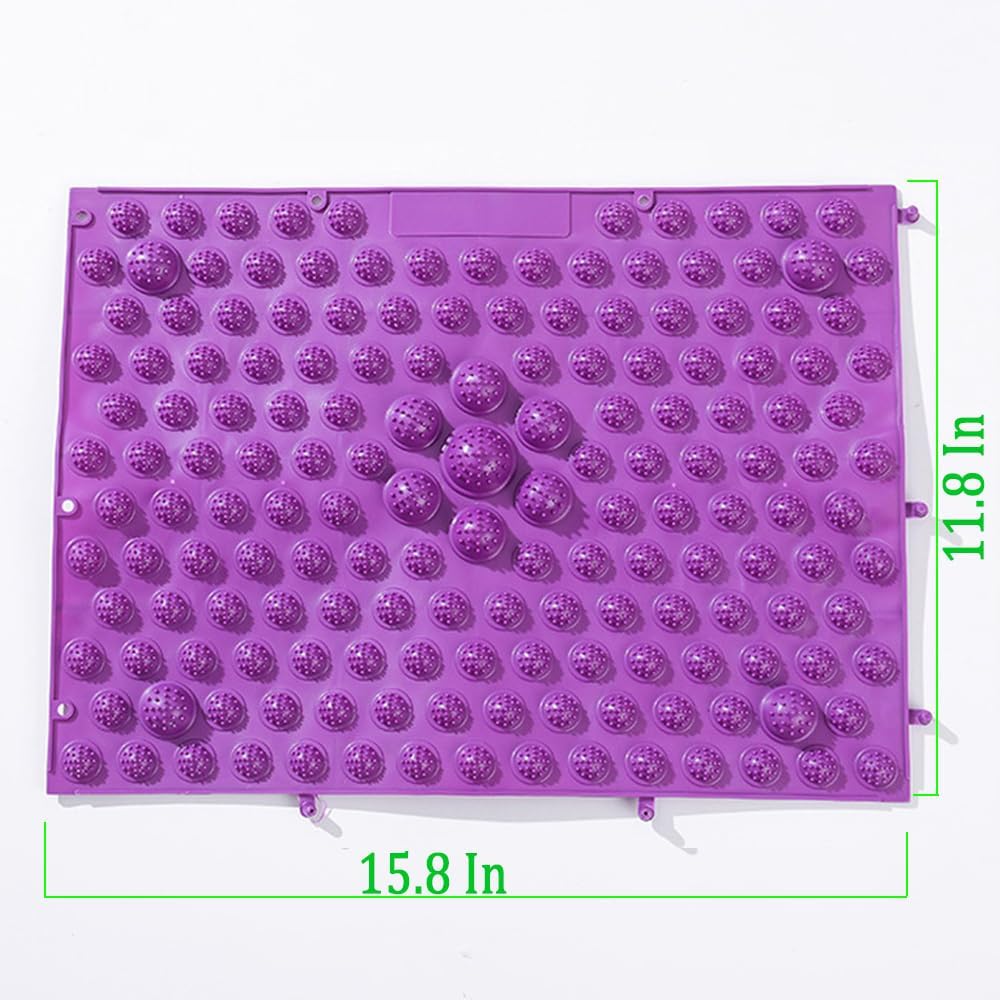 Foot Massage Mat Massage Pad Acupressure Mat Bathroom Mat Yoga Mat Outdoor Game 2 PCS (Blue)