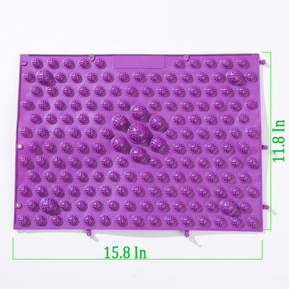 Foot Massage Mat Massage Pad Acupressure Mat Bathroom Mat Yoga Mat Outdoor Game 2 PCS (Blue)