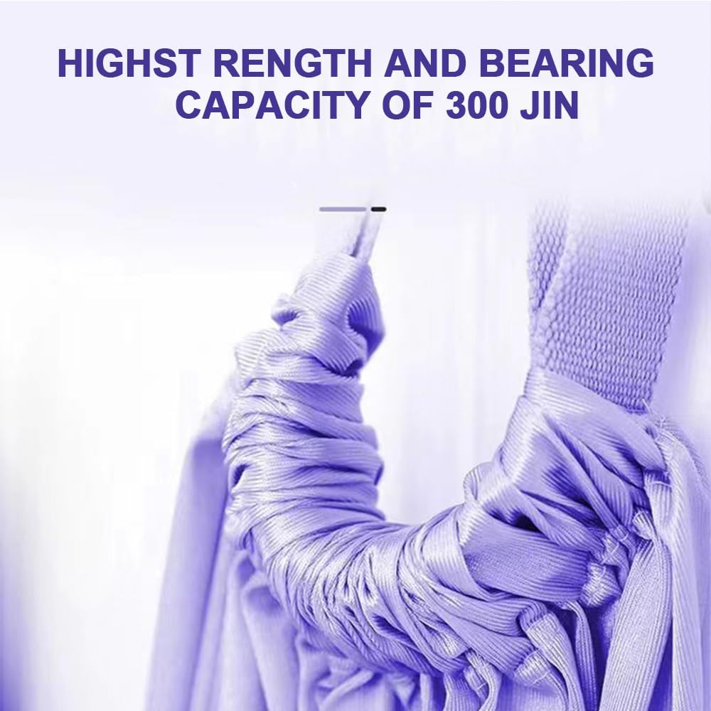 Leg Stretcher Strap - Yoga Stretching Strap,Yoga Door Swing,Backbend Training Rope with Door Anchor, Flexibility Trainer Stretching Equipment Assist Stretch Strap for Fitness Gymnastics Dance Aerial Ballet (purple)