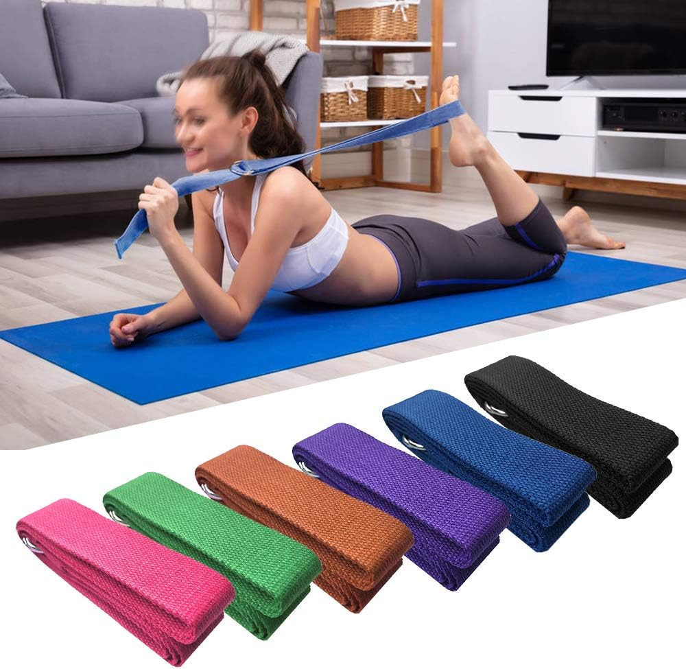 2 Piece Eva Yoga Block 1 Piece Cotton Yoga Strap Stable Block Yoga Strap Set for Yoga Pilates Meditation