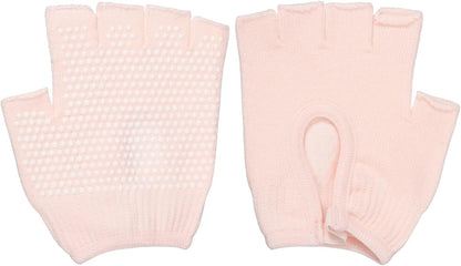 Yoga Gloves, Non Slip Fingerless Pilates Gloves Breathable Exercise Workout Mittens
