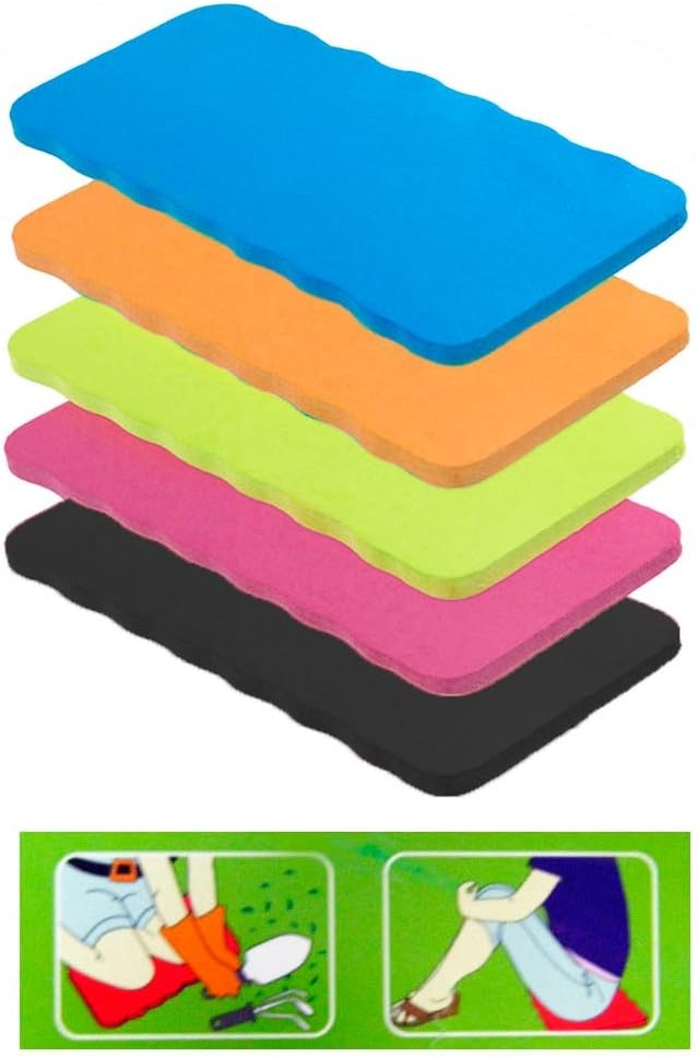 Garden Kneeling Pad Seat Knee Mat Cushion 7 in x 15 in, Assorted Colors, Pack of 4