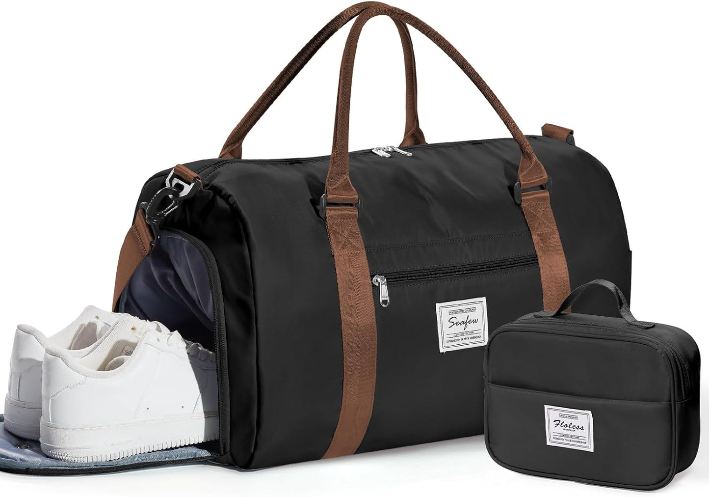 Gym Bag Womens Mens with Shoes Compartment and Wet Pocket Travel Duffel Bag for Women for Plane Sport Gym Tote Bags Swimming Yoga Waterproof Weekend Overnight Carry on Bag Hospital Holdalls - Colors B