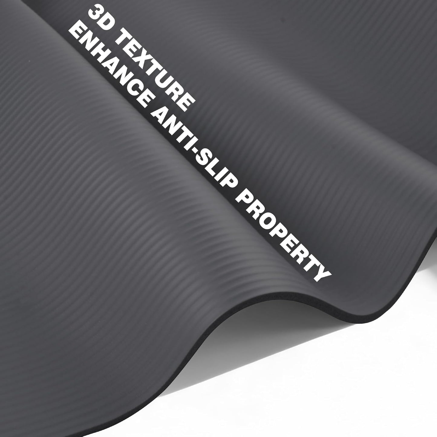 KEEP Extra Thick NBR Yoga Mat for Women & Men, 10mm Thick, 72”x24” Large Exercise Mat with Non-Slip Workout Mat for Yoga, Pilates, Stretching, Meditation – Wide & Cushioned Fitness Mat