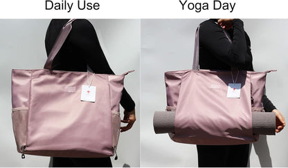 ESVAN Yoga Mat Bag Yoga Tote Carrier Shoulder Bag Carryall Tote for Office,Yoga,Pilates,Travel,Beach and Gym