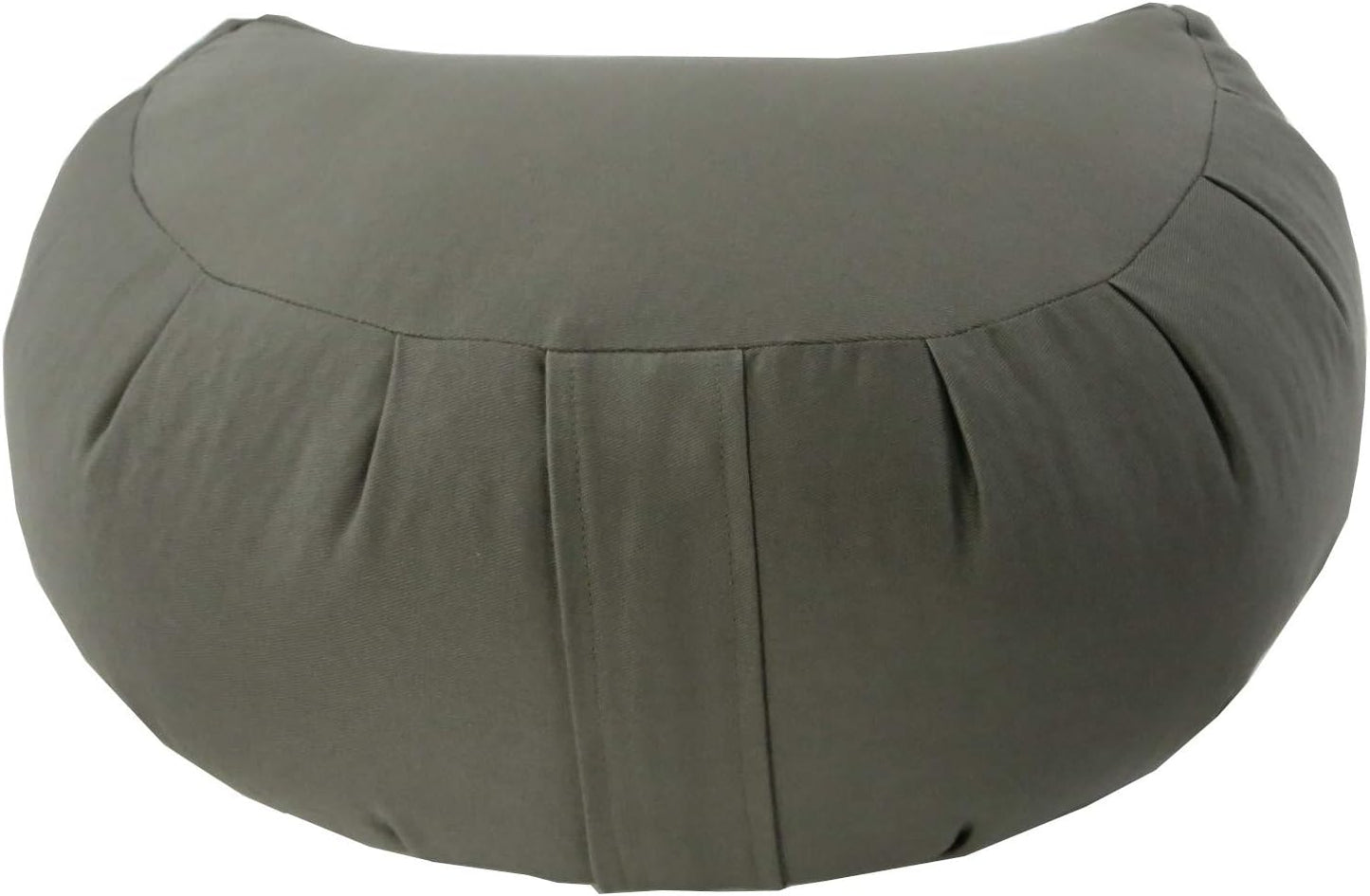 Buckwheat Crescent Zafu Meditation Cushion, Olive