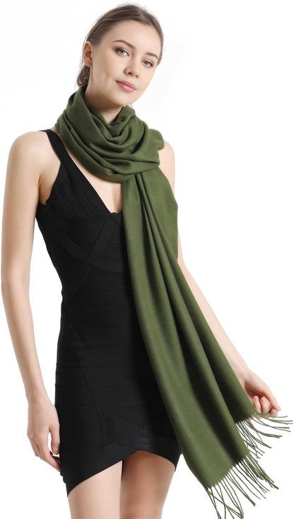 Pashmina Scarf and Shawl - Soft Women Pashminas Wrap for Wedding Evening Party dresses