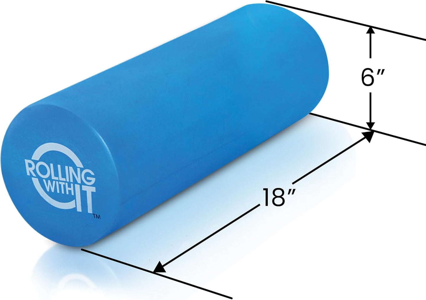 Rolling With It Foam Roller with High Density for Physical Therapy, Muscle Roller for Exercise and Muscle Recovery, Eco-Friendly Back Roller, Firm and Smooth Surface Massage Roller, Select Your Size