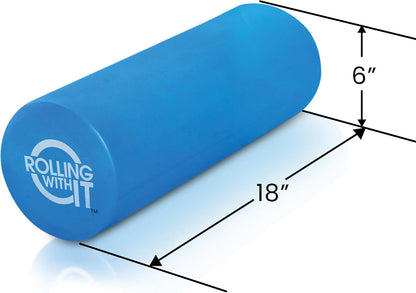 Rolling With It Foam Roller with High Density for Physical Therapy, Muscle Roller for Exercise and Muscle Recovery, Eco-Friendly Back Roller, Firm and Smooth Surface Massage Roller, Select Your Size