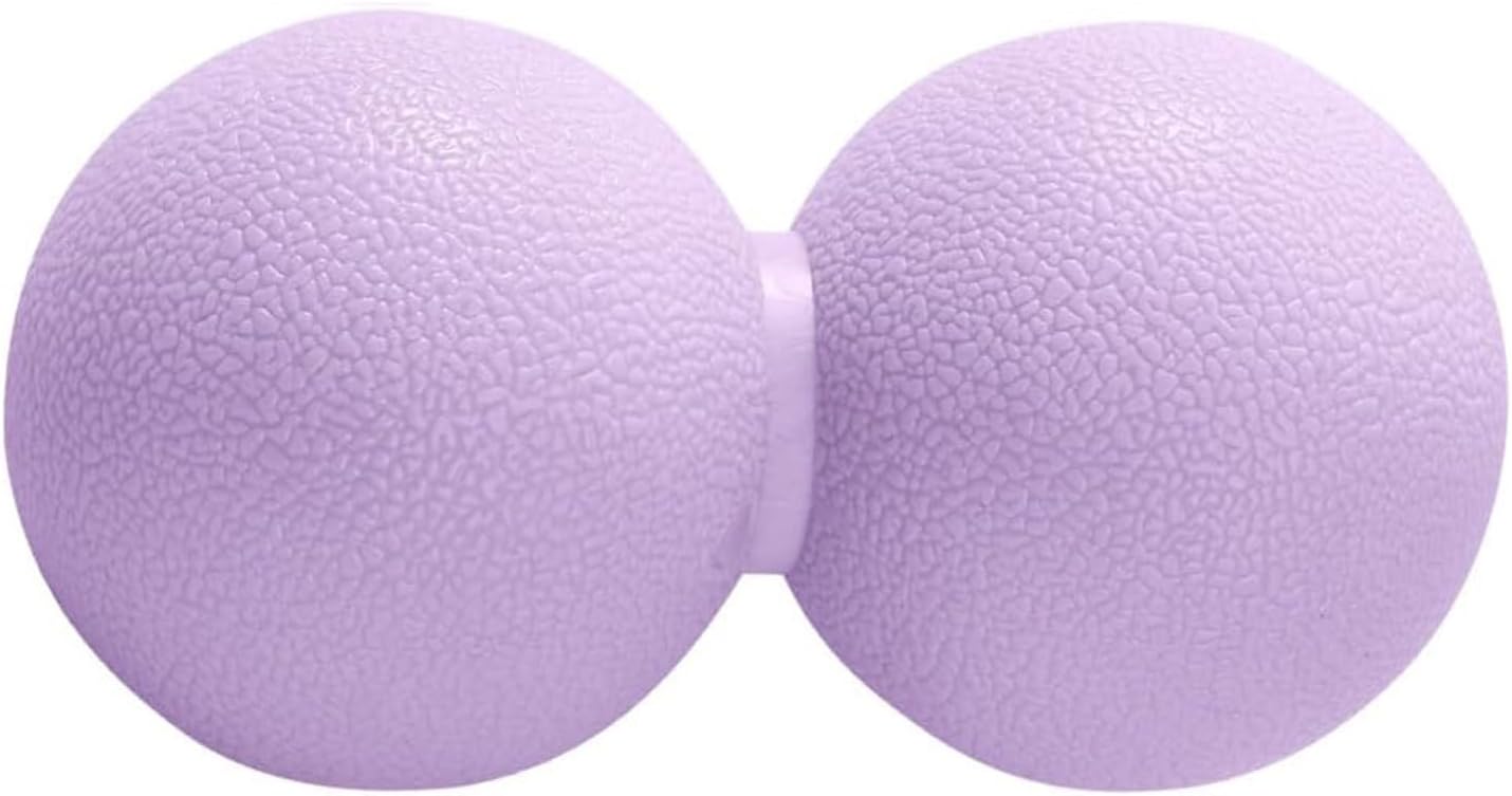 Double Lacrosse & Micro-Elastic Peanut Massage Ball - Myofascial Release Tool for Muscle, Back, Foot, and Physical Therapy, Mobility Roller for Acupressure and Relaxation (Pink)