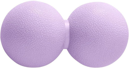 Double Lacrosse & Micro-Elastic Peanut Massage Ball - Myofascial Release Tool for Muscle, Back, Foot, and Physical Therapy, Mobility Roller for Acupressure and Relaxation (Pink)