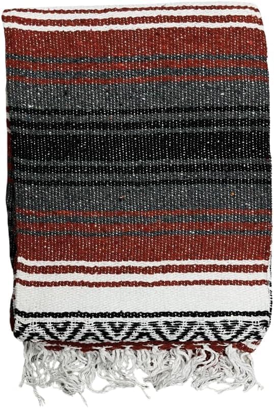Open Road Goods Bulk Falsa Blankets - Handwoven Authentic Mexican Falsa - Great for Weddings, Yoga, Beach, Picnics, or Mexican Throw! (Tan, 7 Pack)