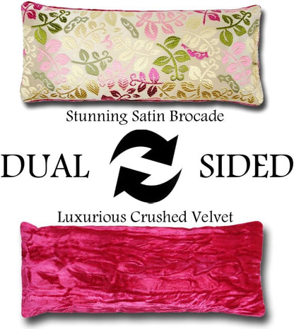 Handmade Luxe Serenity Eye Pillow - All-Natural Flaxseed - Unscented or Lavender Scented – Weighted Eye Mask for Yoga, Meditation, Hot & Cold Therapy