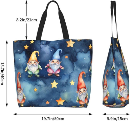 Tote Shoulder Bag Large Durable Reusable Eco-friendly Handbag Lightweight Stylish for Daily Use-19.7x15.7x5.9 Inch - Colors A
