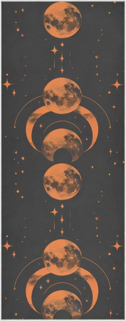 ALAZA Space Moon Yoga Towel Non Slip Soft Sweat Absorbent Mat Towel for Hot Yoga Exercise Pilates 73x27 Inches