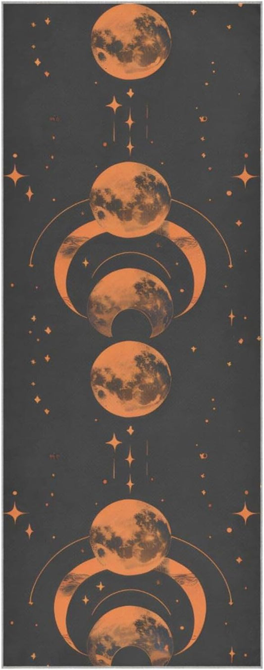 ALAZA Space Moon Yoga Towel Non Slip Soft Sweat Absorbent Mat Towel for Hot Yoga Exercise Pilates 73x27 Inches
