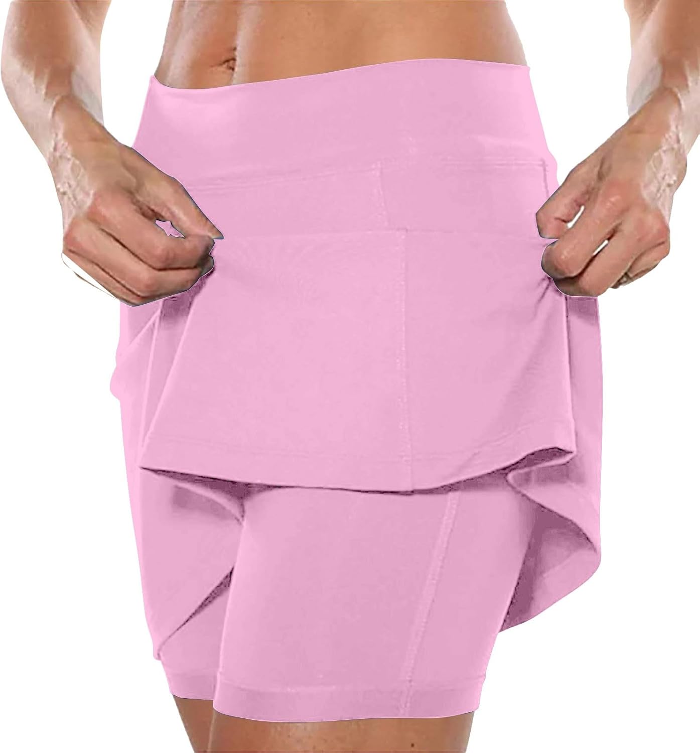 SHAOBGE Athletic Yoga Culottes for Women Solid Color Elastic Shorts Summer Lightweight High Waist Skinny Joggers Skirt 2024