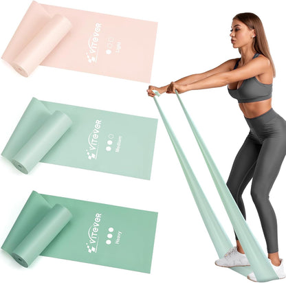 Resistance Bands for Working Out, Exercise Bands, Resistance Band for Physical Therapy, Stretch Bands for Pilates, Rehab, Stretch, Strength Training and Yoga Starter Set