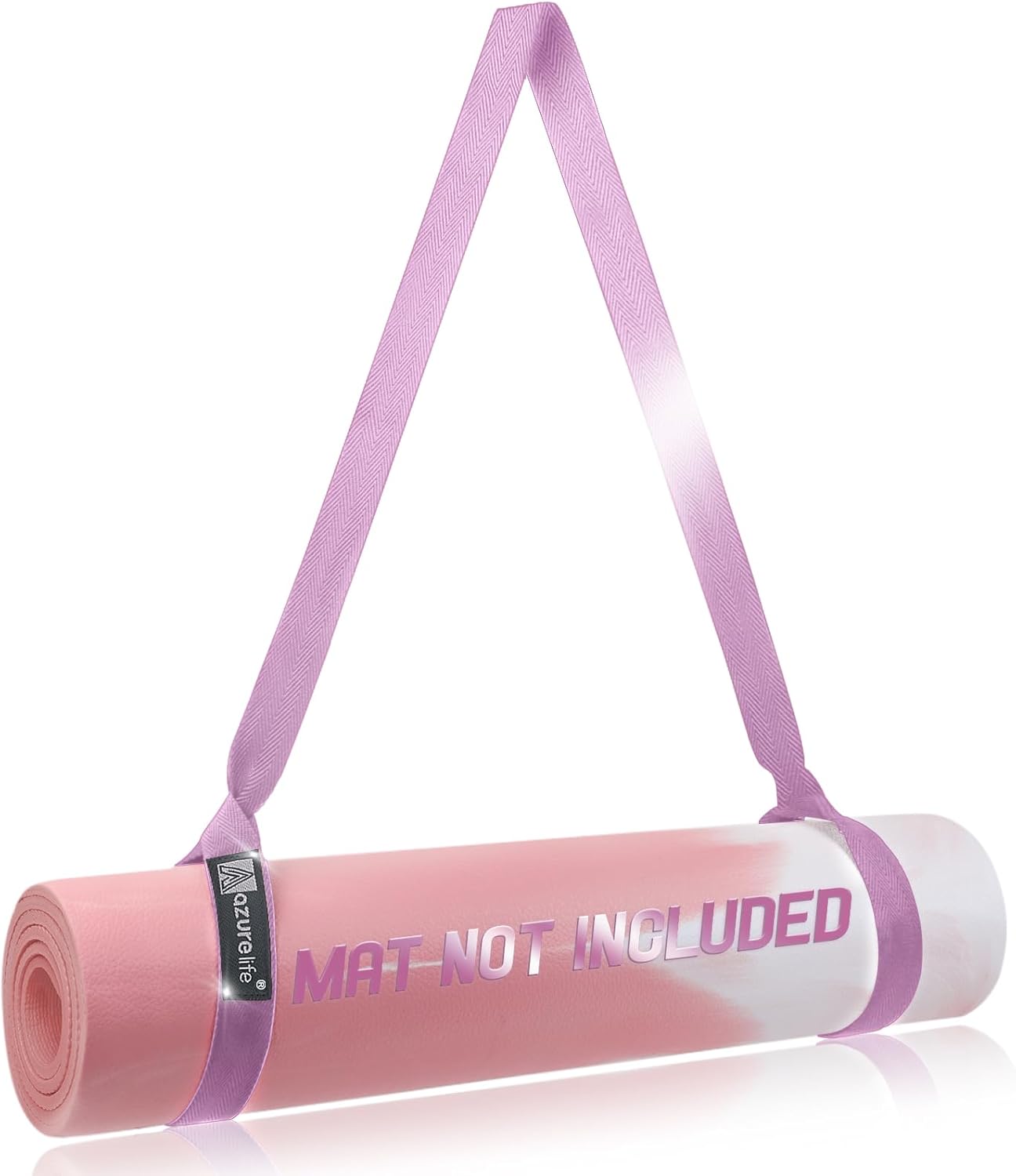 A AZURELIFE [MAT NOT Included] Yoga Mat Sling, Yoga Mat Straps for Carrying, Easy-Cinch Yoga Mat Holder Strap