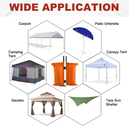 ABCCANOPY Canopy Weights 120 LBS Gazebo Tent Sand Bags,4-Pack Gray (Without Sand)