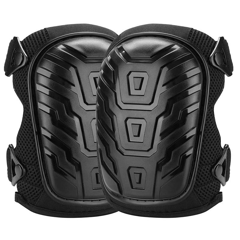 SUJAYU Work Knee Pads for Men Construction, Gardening Knee Pads for Work, Kneepads for Construction, Rodilleras de Trabajo Rodilleras Para Dolor de Rodillas (Black)