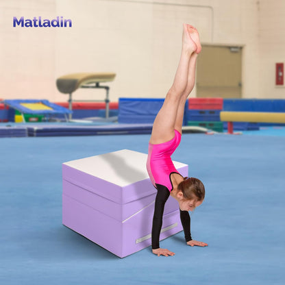 Matladin 48"x24"x14" Tumbling Mat - Folding Gymnastics Cheese Wedge Mat for Kids, Girls Home Training