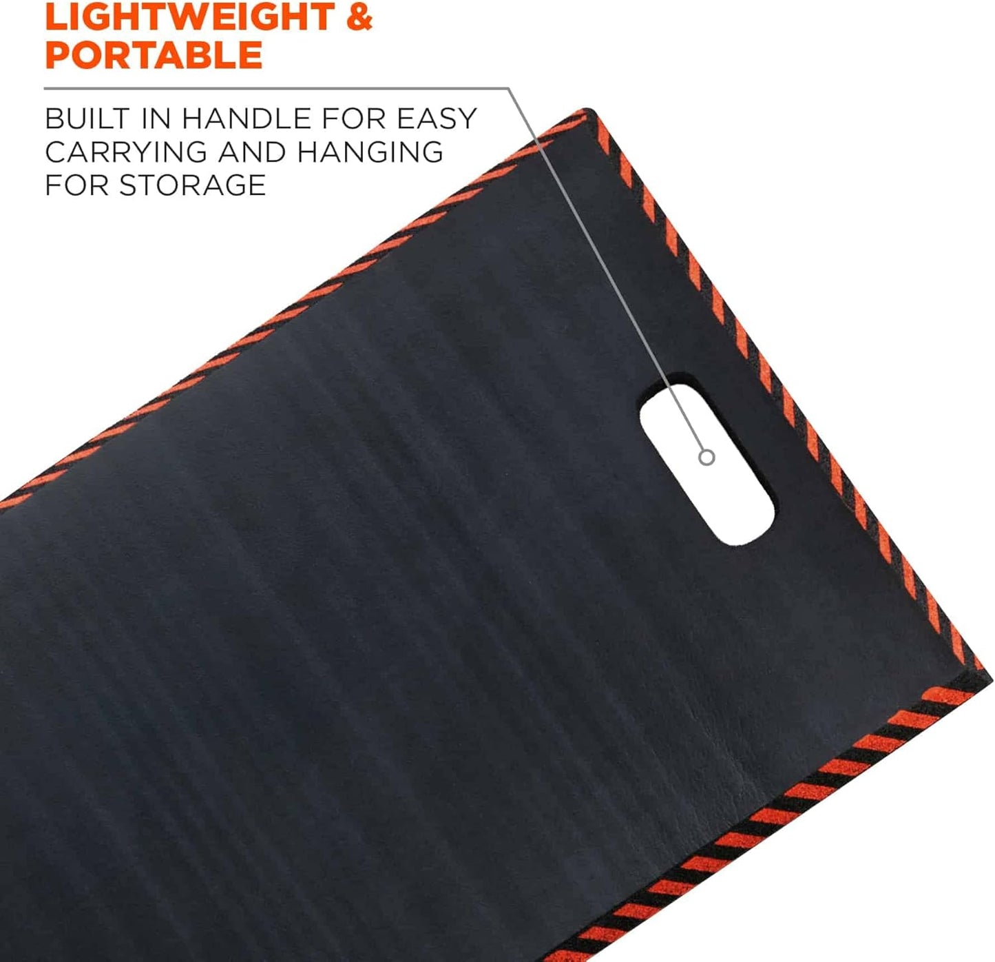 Ergodyne ProFlex 375 Kneeling Pad, Foam Knee Cushion, Water Resistant Kneeling Mat, 8" x 18" x 1,Orange, Compact