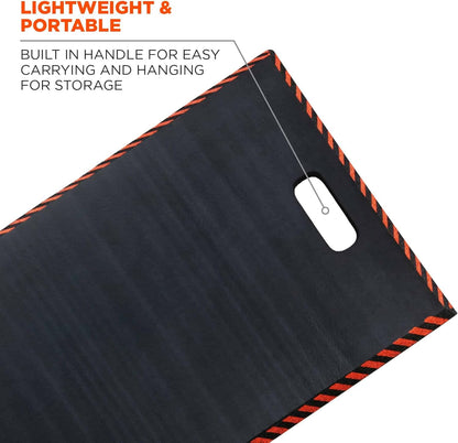 Ergodyne ProFlex 375 Kneeling Pad, Foam Knee Cushion, Water Resistant Kneeling Mat, 8" x 18" x 1,Orange, Compact