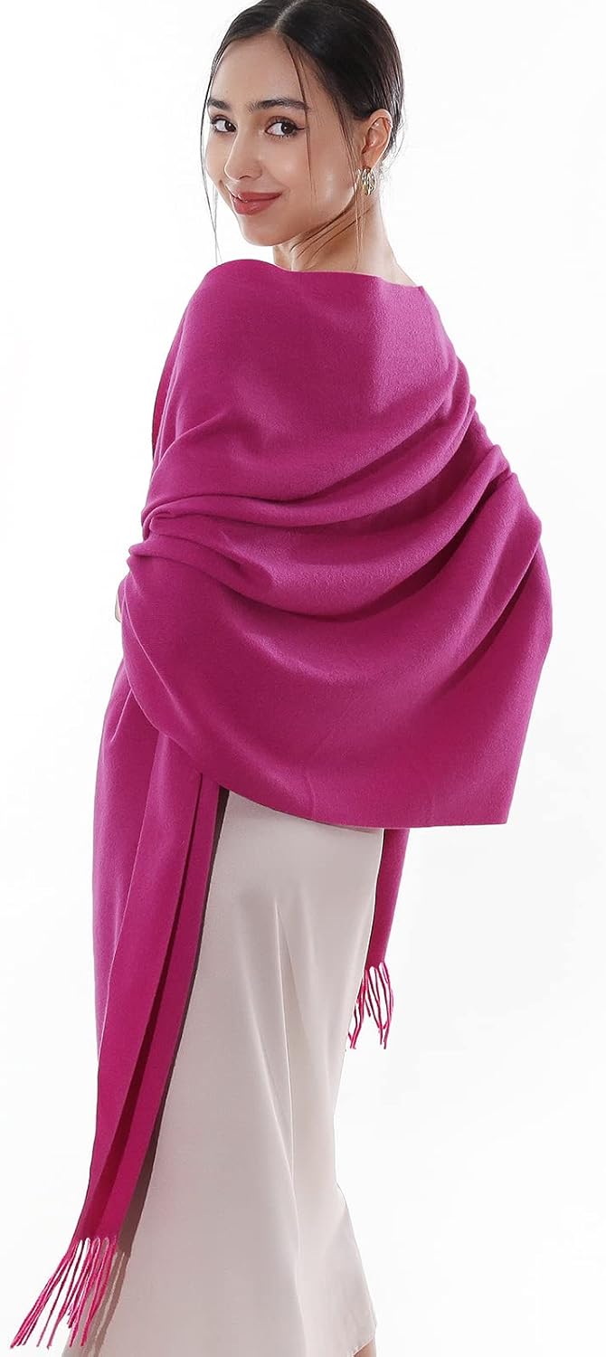 RIIQIICHY Winter Scarfs for Women Pashmina Shawls Wraps for Evening Dresses Large Warm Soft Scarves