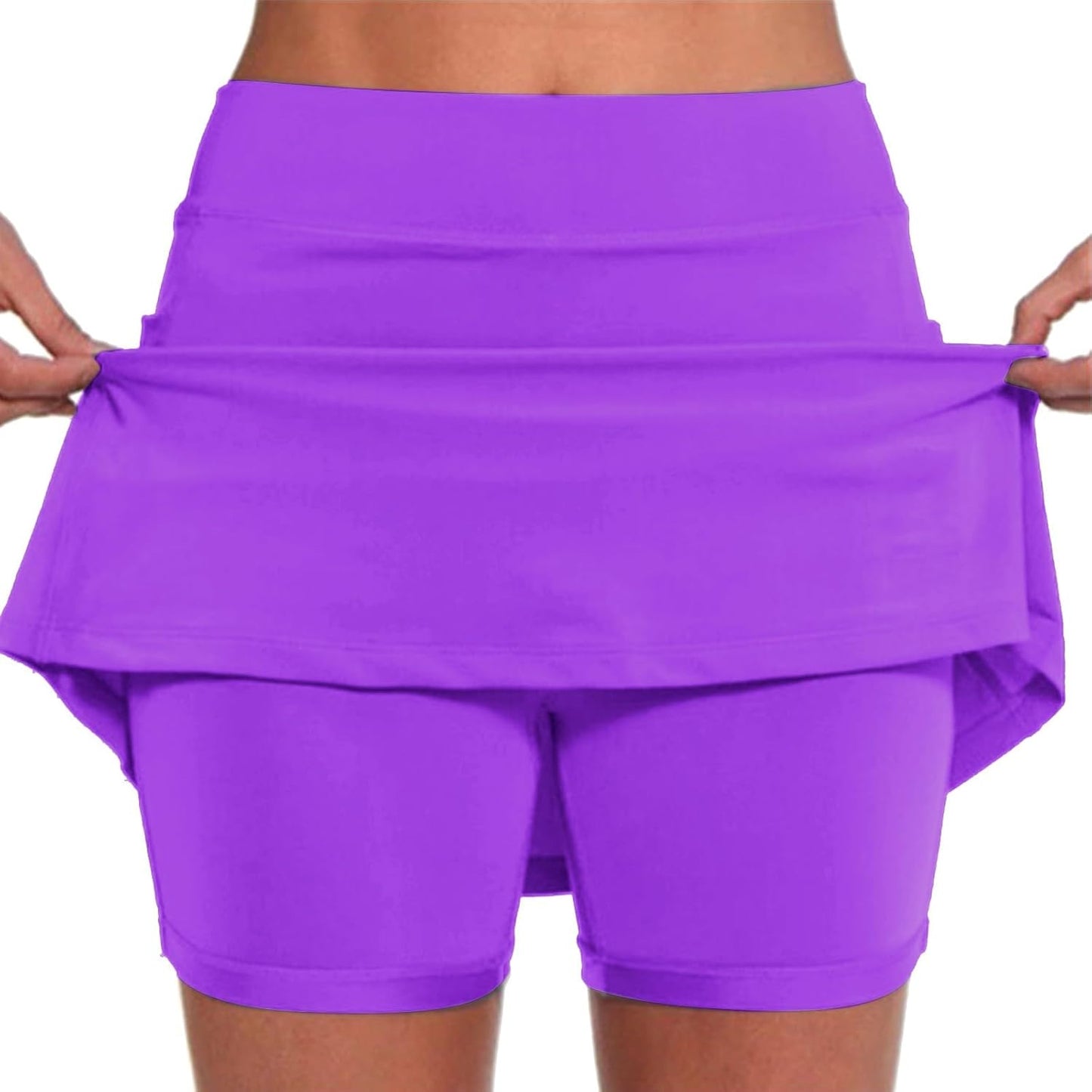 SHAOBGE Athletic Yoga Culottes for Women Solid Color Elastic Shorts Summer Lightweight High Waist Skinny Joggers Skirt 2024