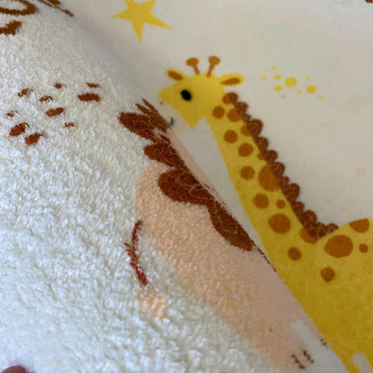Poowe Cute Animals Kids Room Rug,39.4" Round Washable Area Rugs Rabbit Rug Nursery Rug for Baby Boys Girls Play Mat Floor Carpet Non Slip Soft Rugs for Living Room Bedroom Playroom Classroom