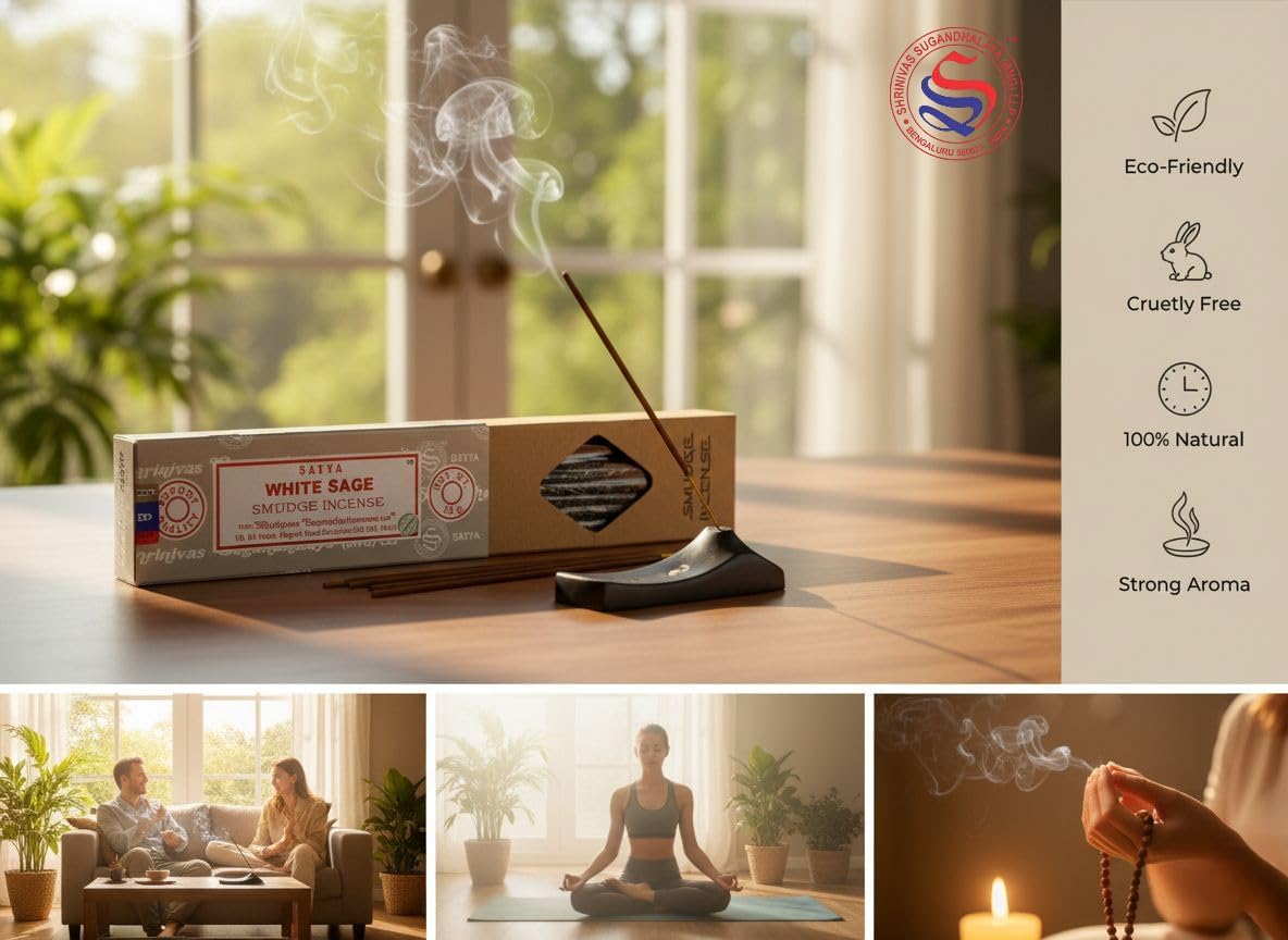 Satya Incense Gift Set Nag Champa, Super hit, Dragon's Blood, Sandalwood, Patchouli, Lavender, Positive Vibes, 15 g