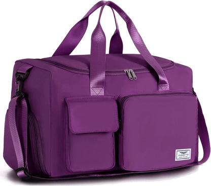 FIORETTO Women's Gym Duffle Bag with Shoes Compartment, 30L Capacity, Ideal for Travel, Gym, Sports, Duffel, Weekender