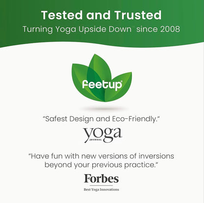 FeetUp - The Original Yoga Headstand Bench, Vegan Handstand Trainer Bench and Stand, Strength Training Inversion Equipment for Relaxation and Strength, Includes App & Starter Kit, #1 Worldwide