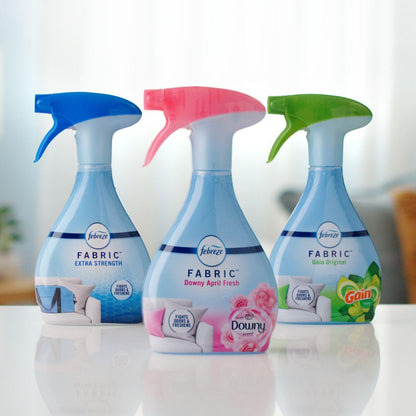 Febreze Fabric Spray Air Freshener, Odor-Fighting Fabric Refresher, Sneaker Balls Alternative, Couch Cleaner, Linen Spray, Multi-Use, Extra Strength Scent, 23.6 fl oz