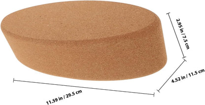 Cork Yoga Blocks High Density Oval Shape Non-slip Soft Yoga Accessories for Women and Men for Pilates Stretching Calf and Heel Support