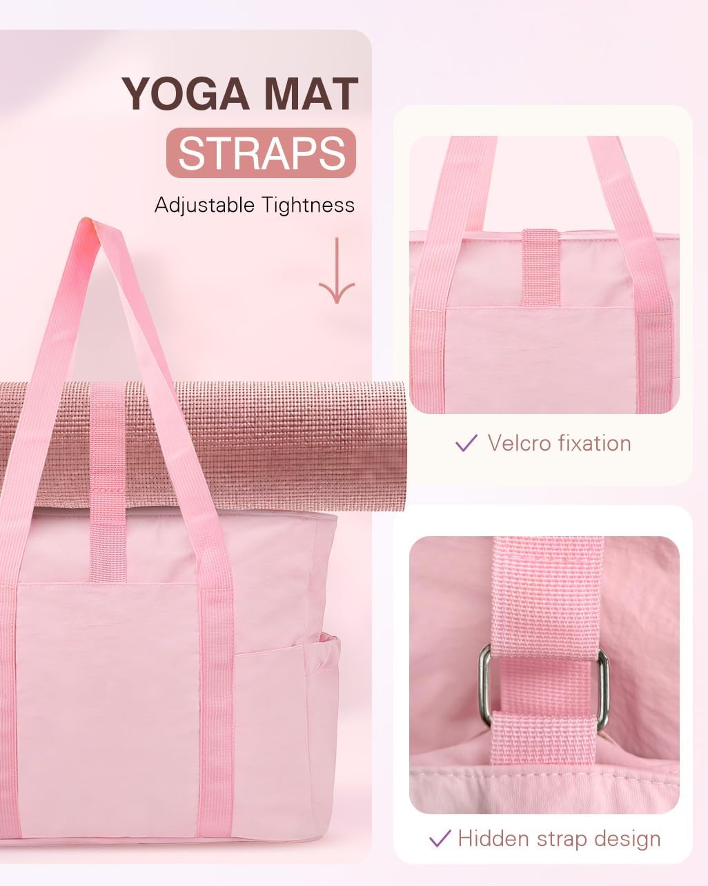 Tote Bag for Women, 26L Capacity Travel Purses Work Bag, Small Zipper Tote Bag for Travel Nurse Gym Teacher