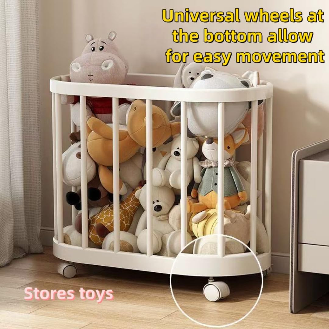 Yoga Mat Storage Rack with 360° Rotating Wheels, Home Gym Equipment Organizer, for Skateboard, Basketball, Tennis Racket, Barbell, Large-capacity Storage Basket for Household Toys Clothes