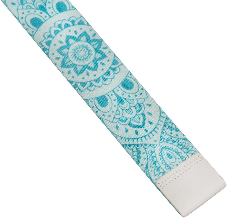 yogadesignlab | The Yoga Strap | Luxurious, Extra Long, Super Soft, Eco Printed | Studio Quality, Adjustable | Safely Stretch Further and Hold Longer | 8 ft Long