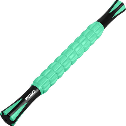 Muscle Roller Massage Roller Stick- Deep Tissue Fascia Blaster for Myofascial Pain Relief, Lymphatic Drainage & Body Sculpting, Handheld Physical Therapy & Recovery Tool (Gray black-18 inch)