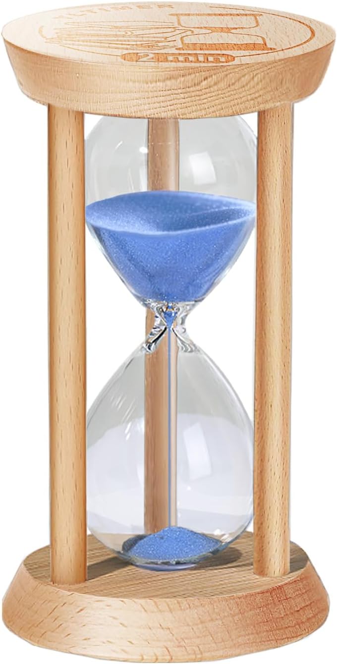 20 Minute Wooden Sand Timers,Large Bamboo Gold Sand Hourglass for Productivity, Meditation & Decor, 20 Min Reloj De Arena Sand Watch for Kitchen, Office, Game, Classroom, Yoga